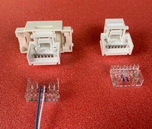 埋め込み型電話モジュラージャック　壁コンセント用　工具不要