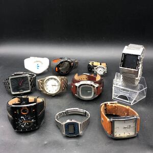 M293 腕時計 10本 まとめ売り DIESEL CASIO FOSSIL POLICE Nixon IL BISONTE クロノグラフ アナログ QZ クォーツ 良品あり