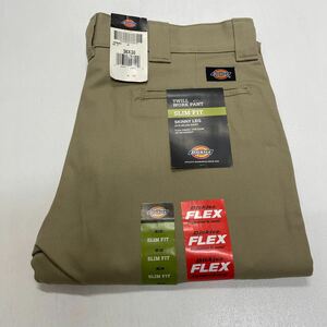 W36 KHAKI 極細 未使用品 803 ディッキーズ DICKIES スリムスキニー USA MODEL ワークパンツ 1