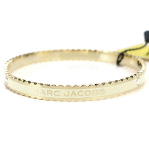 【新品 未使用】マークジェイコブス MARC JACOBS BANGLE バングル J103MT7PF22 108 CREAM-GOLD ホワイト系 メンズ レディース ブレスレット