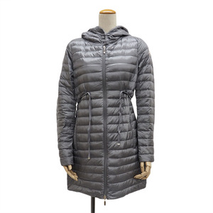 モンクレール バルベル ダウンコート グレー 4931299 レディース (XXS～XS位) ロングダウンジャケット MONCLER 中古