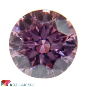 FANCY INTENSE PURPLISH PINK 0.060ct RD/RT2557/CGL