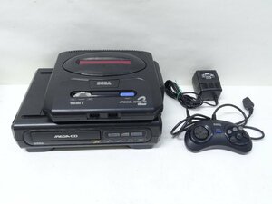 8■/Zこ8068　SEGA メガドライブ//MEGA-CD、MEGA DRIVE 2 //コントロールパッド、アダプタ セット /ジャンク 保証無