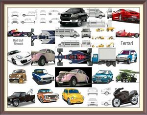 EPS AI SVG/自動車関係/ベクトル編集 加工 素材 イラスト デザイン データ集 12000種/HONDA HUMMER BMW F1 LEXUS Illustrator Corel Drawに
