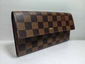 LOUIS VUITTON ルイヴィトン N61726 ポルトモネ・クレディ ダミエ エベヌ 長財布 小銭入れあり ダミエ 財布 ウォレット