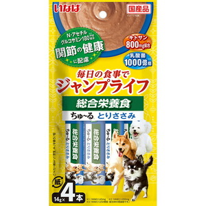 （まとめ買い）いなばペットフード Jump Lifeちゅ～る とりささみ 14g×4本 犬用おやつ 〔×16〕