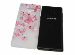 送料無料 Galaxy Note9 SC-01L SCV40 ギャラクシー docomo AU ジャケット 花柄 フラワー 光沢 ＴＰＵ ソフトタイプ ケース カバー さくら