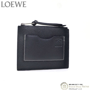 ロエベ （LOEWE） コインカードホルダー ラージ カードケース コインケース 小銭入れ C660O37X01 ブラック（中古）