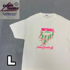 HB654【90s】NETBALL 記念　デザイン　vintage 半袖Tシャツ