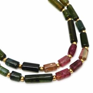 ◆K18天然トルマリンネックレス◆J 約14.9g 約42.5cm tourmaline jewelry necklace ジュエリー DC0/DE0