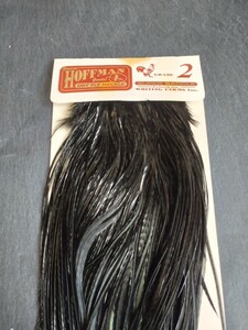 ☆Whiting Hoffman Saddle#2Dyed Blackホワイティングホフマンサドルダイドブラック☆ルースターハックル　コックハックル　サドル