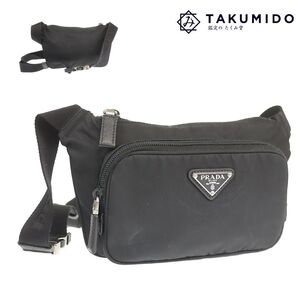 プラダ PRADA ボディバッグ 2VH128 ブラック ナイロン 中古AB 279188