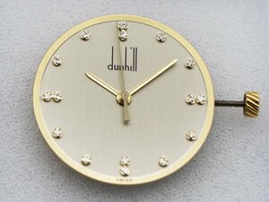 【 ダンヒル DUNHILL 】エリート Cal.255411 16Pダイヤ ムーブメント ゴールド文字盤 クォーツ 24mm メンズ □新着 90425-2