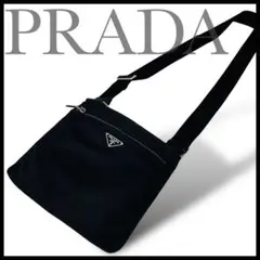 極美品✨PRADA プラダ　ミニショルダー　ナイロン　三角ロゴ　ブラック