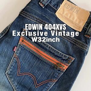 ★☆W32inch-81.28cm☆★EDWIN404XVS Damage Design Jeans★☆ザ・オレンジ・インパクト☆★