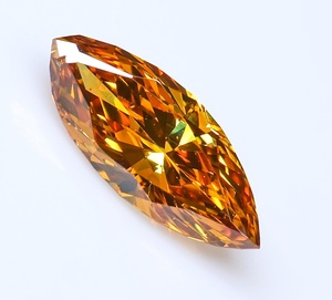 【１００円～】0.271ct 天然ダイヤ FANCY DEEP YELLOW ORANGE (トリート) SI1 MQカット