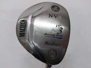 名器★MacGregor マグレガー MACTEC NV-ix 15度 3W flex:SR NV iX fw TRIPLE ACTION HC付き 右 マックテックNV-iXフェアウェイウッド