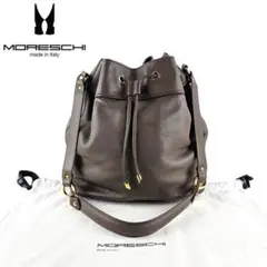 入手困難 美品 モレスキー MORESCHI 巾着 ショルダーバッグ