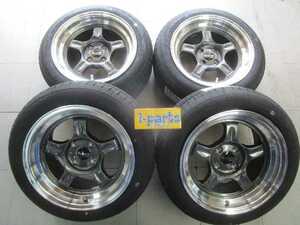 未走行！RAYONE5008 １５インチ4本　8J＋10　4H100 新品185/55R15　ガンメタ　深リム　コンパクト　越谷