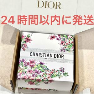 新品未使用☆Christian Dior 2024 スプリング限定 ギフトボックス 大サイズ カード付 ホワイト 花 ディオール