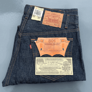 80s 米国製 赤文字パッチ Levi’s 501xx 501-0000 レギュラー W33 L32 リジッド 未使用 ビンテージ アメリカ製 USA製 ジーンズ 005010000