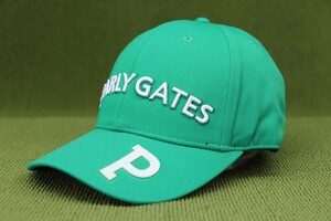 現品新品 PG パーリーゲイツ PEARLY GATES キャップ 帽子 緑白 グリーンxホワイト 管理 0504No2Aa