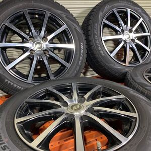 STRANGER ストレンジャー 15インチ アルミホイール 4本セット ピレリ スタッドレスタイヤ ICEASIMMETRICO PLUS 185/60R15 アクア フィット