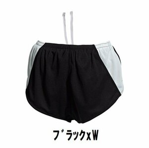 新品 陸上 ランニング パンツ ブラックxW サイズ110 子供 大人 男性 女性 wundou ウンドウ 5590 送料無料