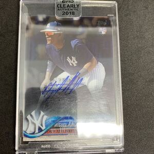 2018 Topps clearly authentic miguel andujar 直筆サインカード Auto 