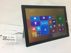 ジャンク/1円/Microsoft Surface Pro3 Model 1631/Core i3 4020Y 1.50GHz/64GB/4GB/12インチ/Windows8.1 Pro/高速SSD/高解像度/AC欠品