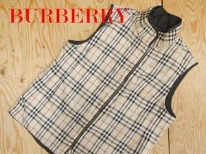 ★バーバリー BURBERRY★レディース ノバチェック×キルティング リバーシブルジップベスト★R61215014A