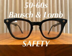 セーフティ safety ボシュロム ヴィンテージ サングラス B&L ブラック メガネ 眼鏡 vintage USA Bausch & Lomb