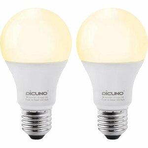 新品 DiCUNO 2個入 PSE認証済み 省エネ るさで点灯消灯防犯ライト 明るさセンサー LED電球 E26口金 137