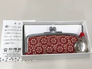 ★未使用★ INDEN-YA 印傳屋 インデンヤ 印鑑入れ 花柄 印鑑ケース