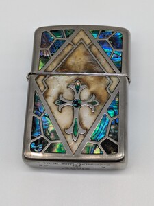 【1円～!!】Zippo ジッポ Armor アーマー クロス シェル 2005年製