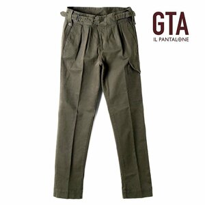 ◆【GTA(ジーティーアー)/秋冬/製品染めコットンストレッチギャバジン2プリーツグルカカーゴパンツ(GHURKA CARGO/28405)】[gta2370222-46]