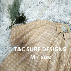 T&C SURF DFSIGNS シャツMサイズ　ベージュチェック　美品