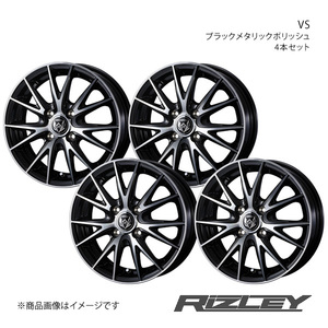 RiZLEY/VS アルト/アルトエコ HA36S アルミホイール4本セット【13×4.0B4-100 INSET45 ブラックメタリックポリッシュ】0039413×4