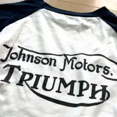 Johnson Motors トライアンフ ロゴ 7部袖 Tシャツ ジョンソンモ