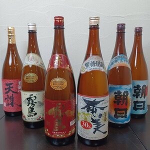 【同梱不可】未開栓 焼酎 1800ml 6本セット 芋焼酎 霧島 天誅/黒糖焼酎 朝日 奄美 A241220-2-A