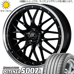 215/40R18 サマータイヤホイールセット ヴォクシー etc (BRIDGESTONE POTENZA S007A & NOVARIS ASETTEM1 5穴 114.3)