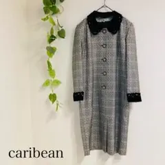 caribean カリビアン ひざ丈ワンピース レディース 11サイズ 肩パッド