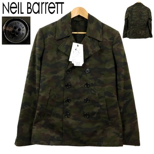 【B1314】【新品】【定価197,400円】Neil Barrett ニールバレット ピーコート ジャケット カモフラージュ 迷彩 サイズ44