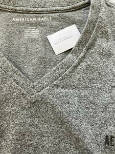 セール! 正規品 本物 新品 アメリカンイーグル Vネック Tシャツ AMERICAN EAGLE 大人の グレー クール! メランジ 着心地抜群 綿100% XS ( S
