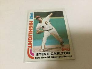 82 Topps スティーブ カールトン Carlton #1 HOF