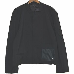 GDC メンズジャケット ノーカラー ジャケット ブルゾン ジャンパー マオカラー 黒 Mサイズ☆ジーディーシー A167