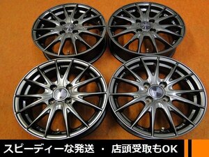 ★☆ 美品！Weds VELVA SPORT2 ★☆ 15×5.5J +42 PCD100/4H 4本 アクア ヴィッツ スイフト ノート ★迅速発送 店頭受け取り対応 長野県