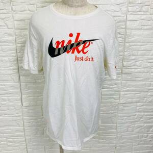 【906】NIKE ナイキ Tシャツ ロゴ バッグろご 半袖 ホワイト シンプル メンズ XLサイズ コットン