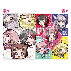 BanG Dream! バンドリ!ガールズバンドパーティ! クリアファイル ちびキャラver. 戸山香澄 湊友希那 美竹蘭 弦巻こころ 丸山彩 渋谷マルイ