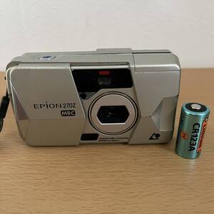 説明書付き　FUJIFILM 富士フィルム　EPION 270Z MRC APSフィルムカメラ　電池切れの為、可動確認できず、ジャンク